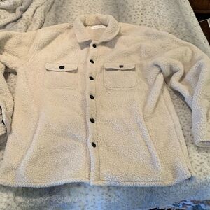 Pacsun men’s faux Sherpa button down shirt